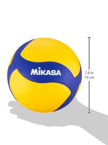 Mikasa Volleyball Practice Ball, Size 5, for Adults, Colleges, and High Schools, Yellow/Blue, Recommended Internal Pressure 0.3-0.325 Kgf/cm², V335W