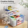 3-Tier Portable Medicine Storage Box Large Capacity Dustproof Transparent Visual Design Multipurpose Pill Organizer