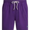 Polo Ralph Lauren Solid Color Pony Embroidered Straight Leg Swim Trunks Men Swimwear Purple 710905989-017