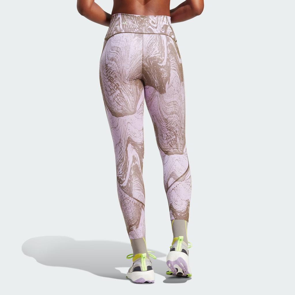 Adidas X Stella McCartney Co-Branded Quick-Dry Fitness Cropped Leggings Women Bottoms Pink Purple IB6779