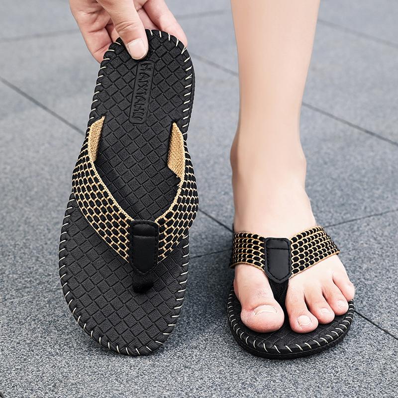 Fashion Summer Slippers Men's Flip-flops Fashion Wading Beach Shoes Light Sandals Casual Slippers Home Bathroom Flip-flops Men's Shoes