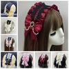 With Clips Bowknot Ribbon Headwear Multicolor Sweet Hairband Creative Lolita Lace Headband Female