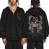Japanese Anime Zipper Hoodies Jujutsu Kaisen Satoru Gojo Graphic Hoodie Anime Streetwear Harajuku Sweatshirts Mens Tops