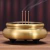 Home Decoration Accessories Copper Incense Burner Ornaments Smooth Incense Burner Large Edge Furnace Home Offerings 1pcs Censer