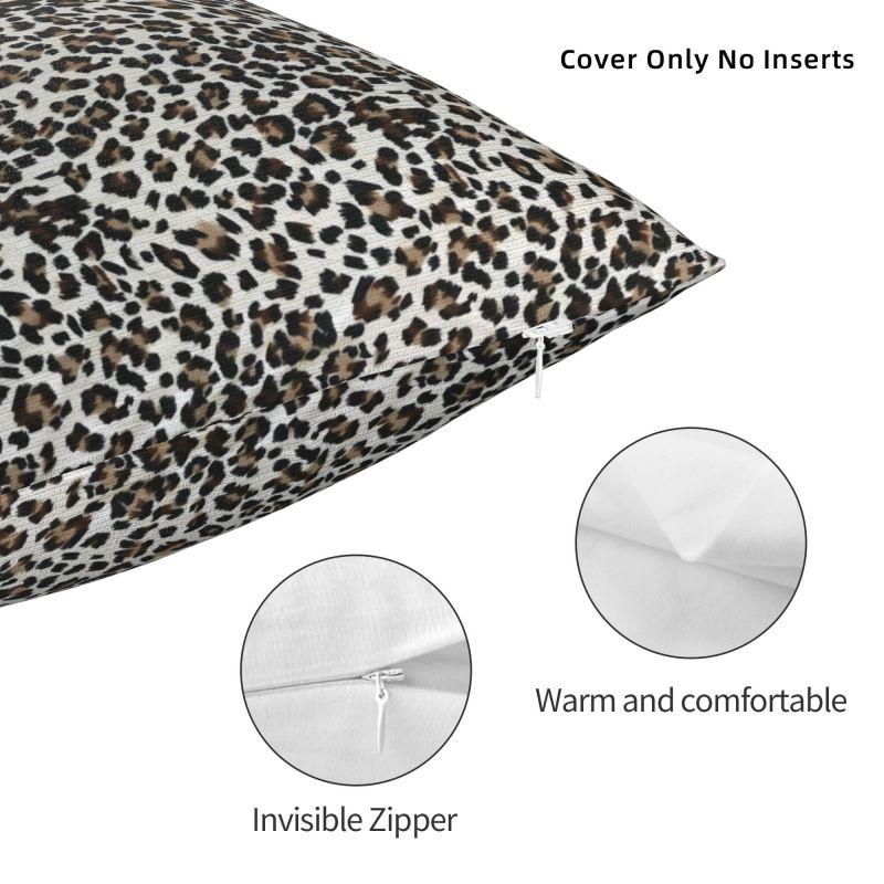 Custom Leopard Skin Print Pillow Case 45x45cm Home Decorative Fashion Cheetah Camouflage Outdoor Cushions Square Pillowcase