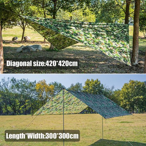 Awning Waterproof Tarp Tent Shade Ultralight Garden Canopy Sunshade Outdoor Camping Hammock Rain Fly Beach Sun Shelter