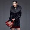 Autumn and Winter New Imitation Fur Coat, Imitation Mink Fur Coat Women's Medium and Long Style, Fur Imitation Raccoon Fur Collar