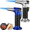 Butane Torch Lighter, Jet Flame Torch Lighter, Adjustable, Double Flame, Wind Resistant, Rechargeable(Butane Gas Not Included)