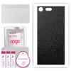 apgo Protective Skin Sticker for the Back Compatible with Sony Xperia XZ Premium, Wrap Film, Foil, Vinyl - Pattern Black Honeycomb