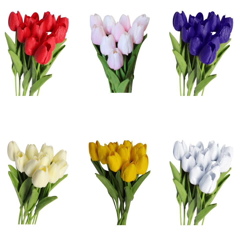 10Pcs/Set Artificial Tulip Flowers Home Prop