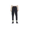 Nike Logo Print Mid-Rise Straight-Leg Cropped Casual Pants Women Bottoms Black FB7030-010