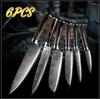 6 Piece Set of Japanese Kitchen Stainless Steel Knife Cutlery Chef Knife Tool