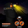 USB Rechargeable LED Induction Headlamp 6-mode Lighting Flip Open Head Flashlight with Built-in Battery Fishing Camping Lantern