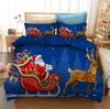 New Merry Christmas Gift, 3D Christmas Santa Bedding Set, Queen Twin Single Size Duvet Cover Set, Pillowcase Home Textile Luxury