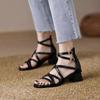 Thick Heel Chunky Ladies Shoes Roman Style Block Women's Sandals New Breathable Fashion Daily Designer On Sale Comfort