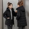 Autumn and Winter Down Cotton Jacket Korean Edition Medium To Long Women's Cotton Jacket Thickened Warm Slim Fit Cotton Coat Cotton Coat
