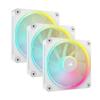 CORSAIR iCUE LINK LX120 RGB Starter Kit 120mm PWM PC Case Fan Dual Light Loop Triple Pack White CO-9051030-WW