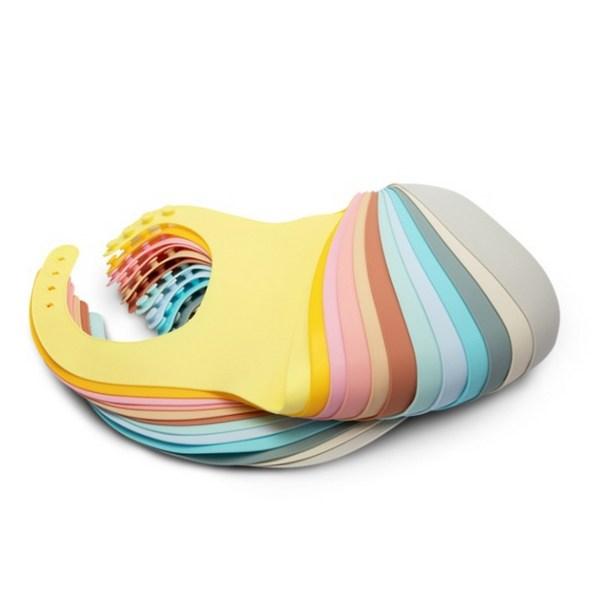 Casa Drawing Silicone Bib, Peach, 1 Piece, 1 Piece