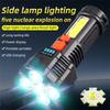 Portable 5 LED Strong Light FlashLight Built-in Battery Rechargeable With Power Display Outdoor Camping Fishing COB Side Lamp
