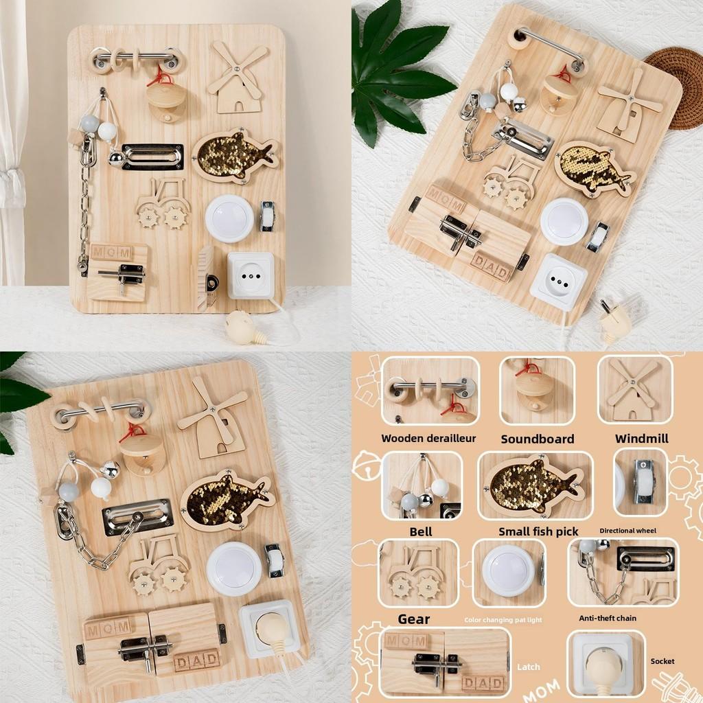 Mechanism Unlocking Wooden Game Board Kids Puzzle Toy For Learning Develop And