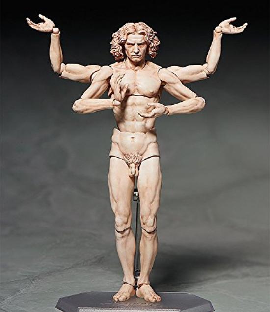 Figma Table Museum Vitruvian Human Figure Painted Movable Figure Non-scale ABS&PVC