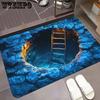3D Floor Mats Carpet Bathroom and Toilet Absorbent Anti Slip Foot Mats