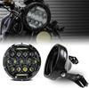 Samman Headlight 7 Inch LED Headlight with Shell for Harley with DRL Beam White Bright Waterproof 75W Universal for Set of 1 Hi/Lo Harley, Yamaha,