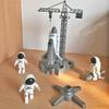 Spacecraft +3pcs Astronaut Launchable Rocket Center Scientific Experiment Learning Cognitive Education Aerospace Knowledge