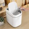 Desktop Trash Can Small Mini Garbage Can Plastic Dustbin With Shake Cover For Home Office Waste Bins Household Cleaning