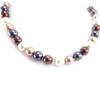 Les Trésors De Lily [J8086] - Ivory Brown Gray 'Perla' Necklace (12 Mm)