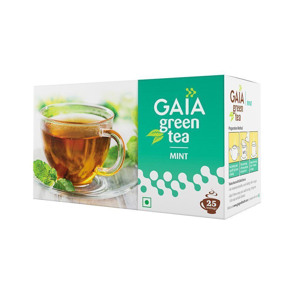 Green Tea with Mint (25 Pak, 2 G), Green Tea Mint, Gaia