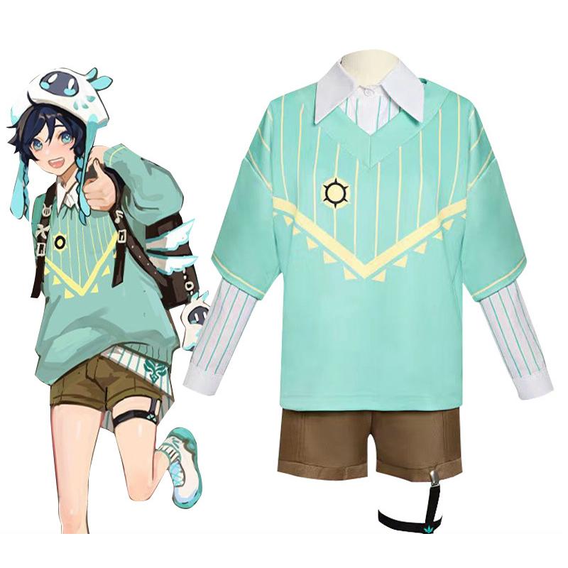 Wendy Impact Genshin Holiday Casual Wear Roleplaying Clothing Ornament Chest