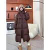 The New Thickened Down Cotton Jacket Women's Long Over the Knee Cotton-padded Korean Version of the Loose Bread Clothing