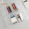 Transparent Stationery Box Pencil Case with Snap-Tight Lid Dustproof Large Capacity Stackable Pencil Holder Storage Container