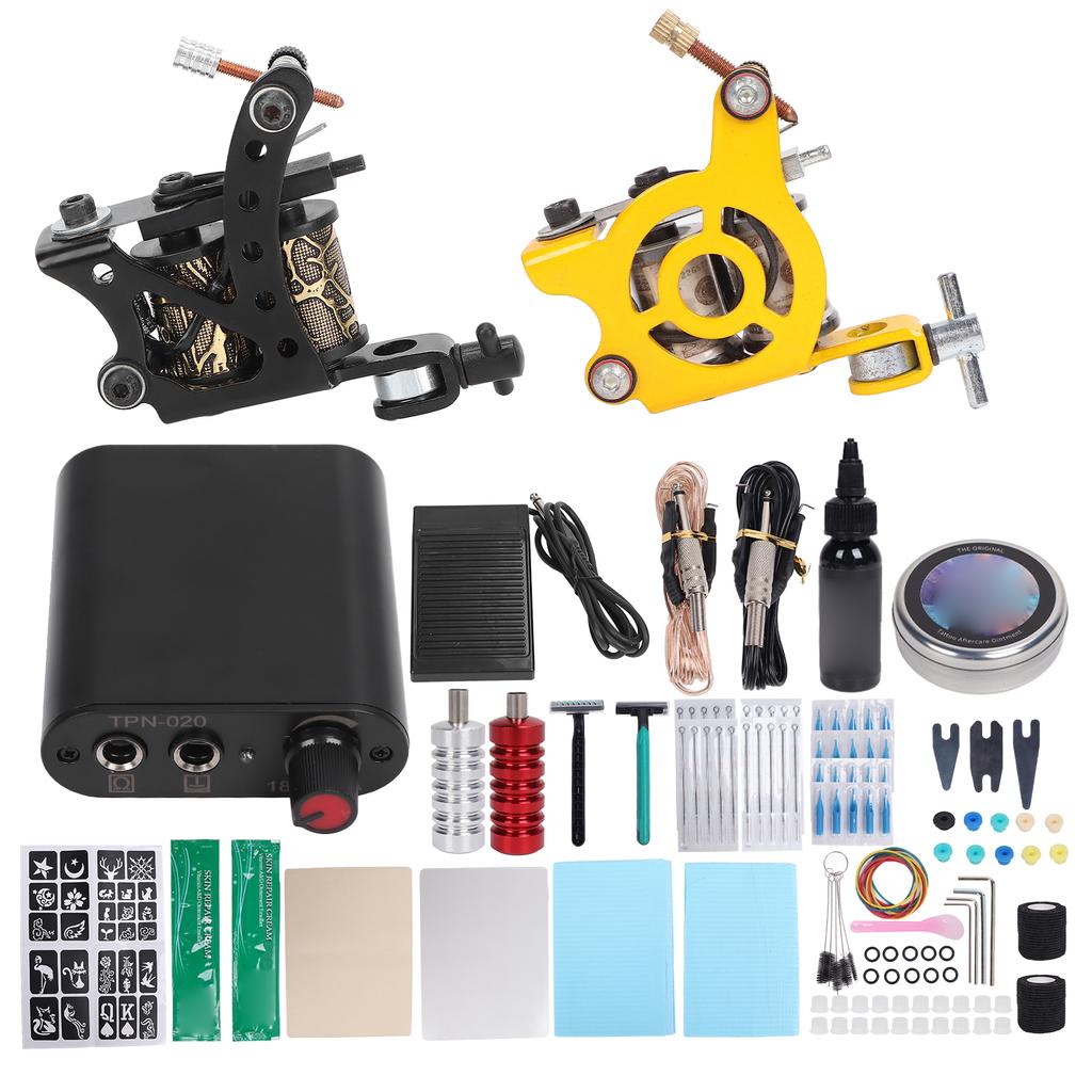 8 оберток 10 оберток Набор для татуировки с катушкой Полный набор для татуировки Liner Shader для начинающих