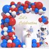 Blue Red White Balloon Package Independence Day Themed Balloon Chain Set Party Decoration