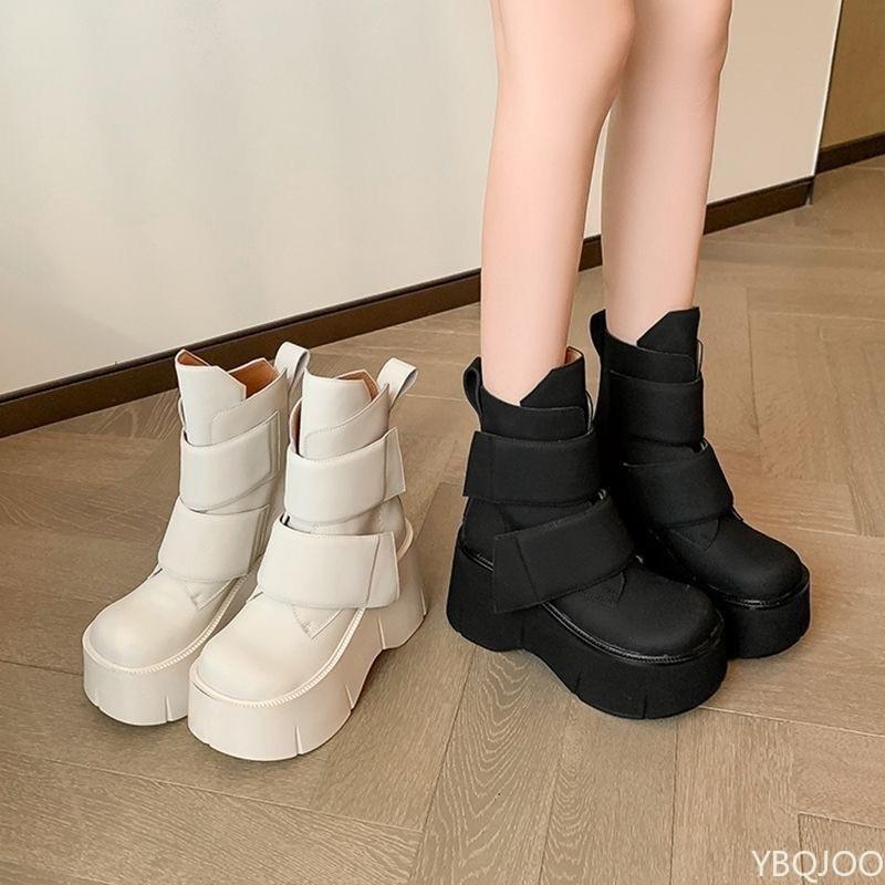 Fashionable Versatile Height Increasing Women's Boots New Spring Autumn Casual Comfortable Thick Soled Women's Shoes