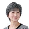 Full Wig for Middle and Older Large Gray Short Gray Diagonal Stylish Gray Adults, Hair, Mrs. Ladies, Hair, Wig, Hair, Natural, Perm, Fluffy, Bob,