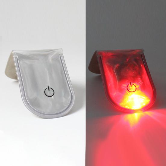 Светодиодный зажим, мигающий светильник, отражающая световая полоса, водонепроницаемая, на батарейках, компактный размер, легкий, для пешего туризма, бега, безопасный фонарь