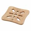 Fujiboeki Bonheur Trivet, Natural Square, 17cm X 17cm X 1cm, Made of Natural Wood, 22645