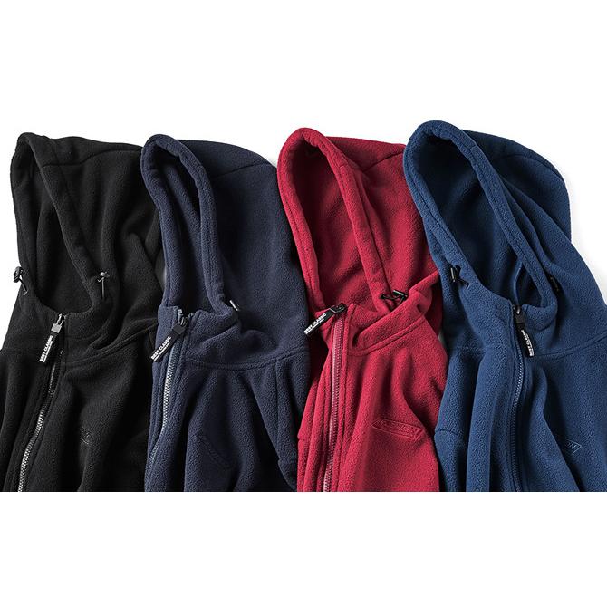 2022 Men's Fleece Outdoor Plus Size Spring and Autumn Fleece Hooded Sweater Jacket