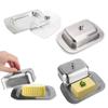 Large-capacity Butter Tray Stainless Steel Cheese Storage Keeper Kitchen Dinnerware