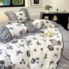 French Retro Light Luxury Washed Cotton Four Piece Set Bedroom Lace Duvet Set Single Bedding Set Dormitory Bed Linen