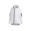 Three-Stripe Casual Sport Hooded Jacket Men Outerwear White DU1962
