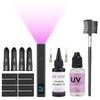 Professional UV Hair Extension Kit - Complete Salon System,UV Lamp, 30g Glue & Remover,Home Hair Salon Quality