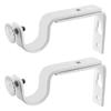 2Pcs Adjustable Curtain Holder Curtain Drapery Rod Bracket Window Curtain Rod Support Hanger Hardware Easy To Install