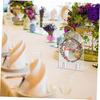 5pcs Wedding Place Cards Acrylic Seat Cards Set Blank Surface Table Number Decorative Sign for Banquet