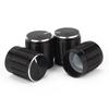 Yibuy Volume Control Dome Knob Rotation Knob for Electric Aluminum 10pcs Black Inner Diameter 6mm Guitar/Bass