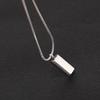 Creative Men Necklace Cool Geometric Necklace Titanium Clavicle Chain Boyfriend Gift Silver Color Bricks Punk Couple Necklace