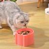 ABS Elevated Cat Slow Feeder Bowl Slow Eating Cat Puzzle Feeders Tilted Raised Anti Vomiting Cat Feeding Bowls For Home Pet